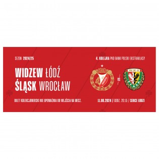 BILET KOLEKCJINERSKI ŚLĄSK WROCŁAW 11.08.2024