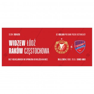 BILET KOLEKCJONERSKI RAKÓW CZĘSTOCHOWA 30.11.2024