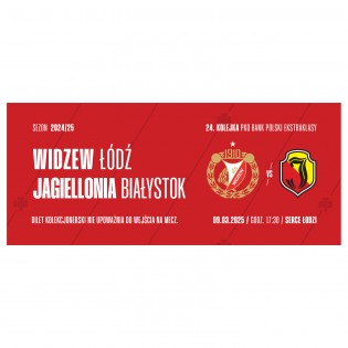 BILET KOLEKCJONERSKI JAGIELLONIA BIAŁYSTOK 9.03.2025